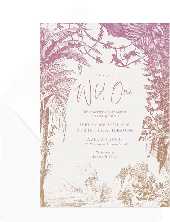 Jungle theme baby shower: Jungle Party Invitation
