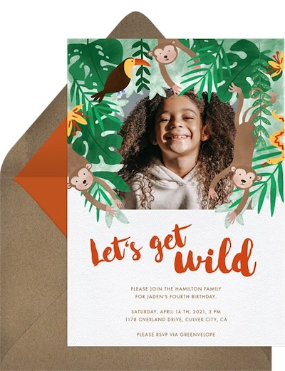 Jungle Wild Invitation