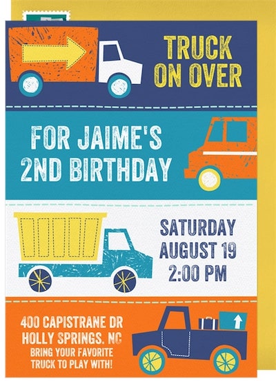 Keep On Trucking Invitation