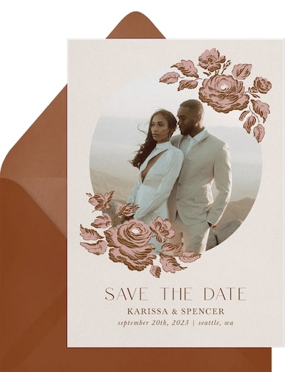 Save the date photo ideas: La Vie En Rose Save the Date