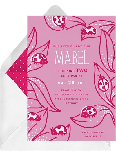 Ladybugs Invitation