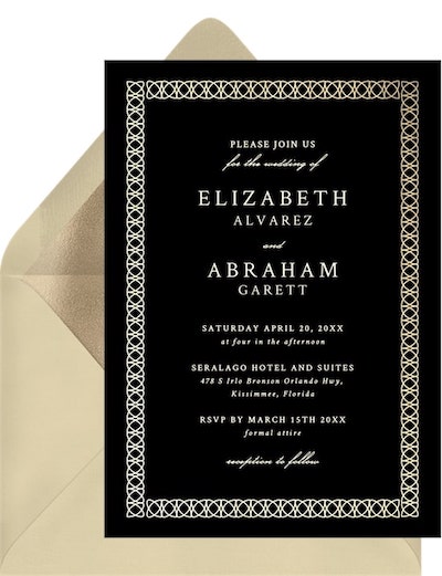 Lattice Border Invitation