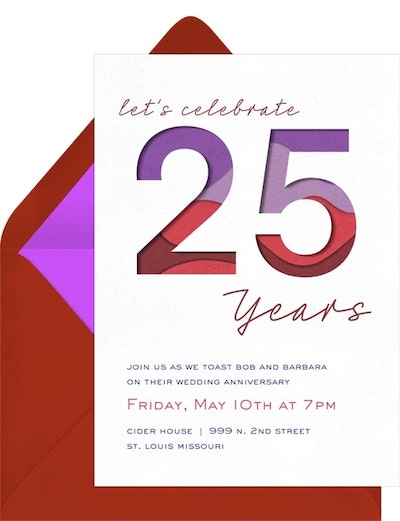 Layered 25 Invitation