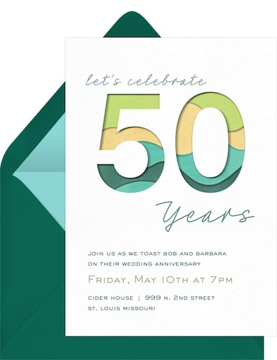 Layered 50 Invitation