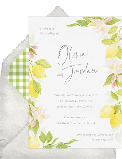 Lemon Orchard Invitation