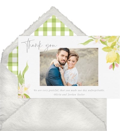 Lemon Orchard Thank You Note