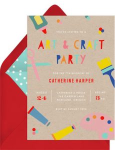 Let's Get Crafty Invitation