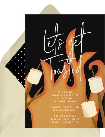 Let's Get Toasted Invitation
