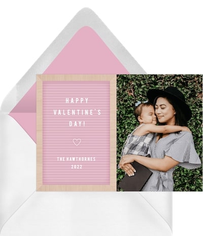 Digital Valentines Day card: Letterboard Love Card