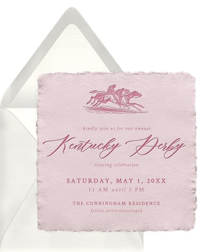 Letterpress Derby Invitation