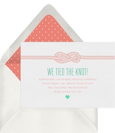 Letterpress Knot Announcement