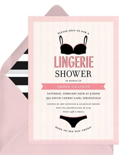 Lingerie party: Lingerie Stack Invitation