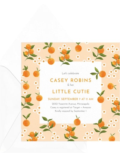 Little Cutie Invitation