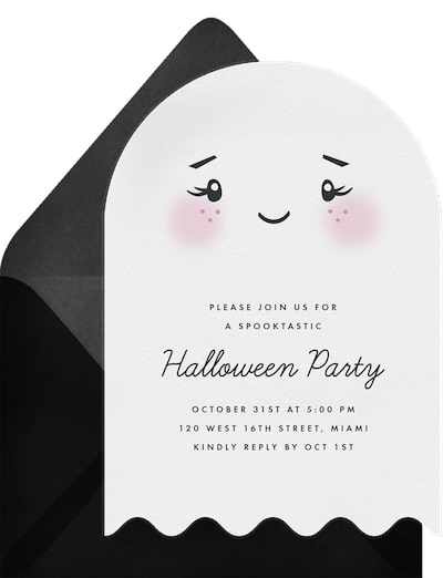 Halloween party ideas: Little Ghost Invitation