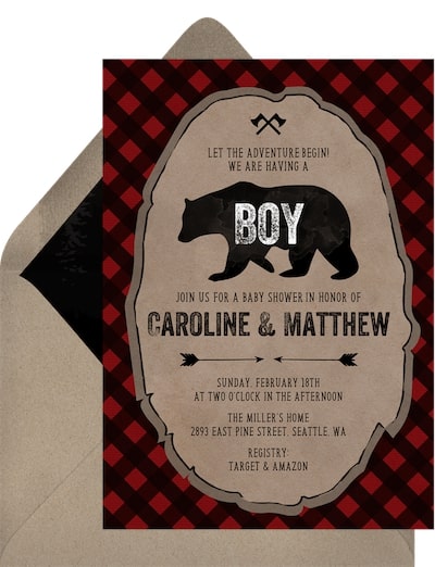 Little Lumberjack Invitation