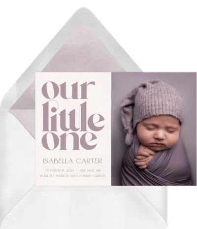 Baby announcement template: Little One Announcement