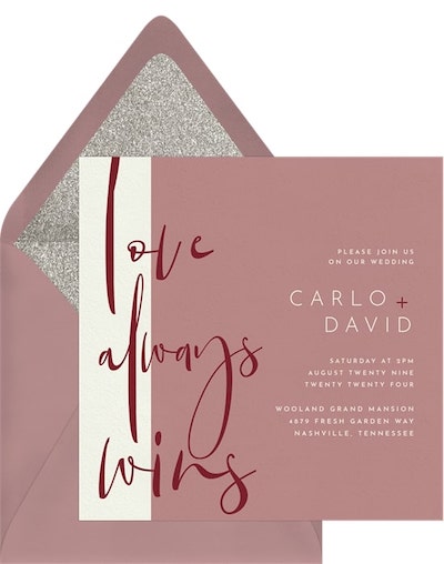 Love Always Wins Invitation