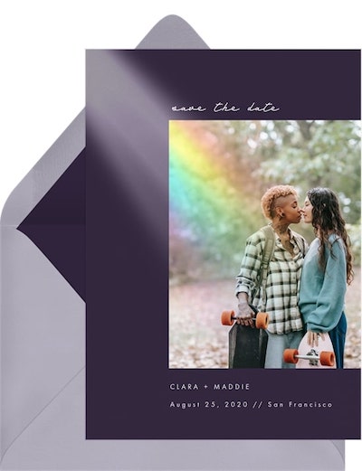 Non binary wedding: Love and Light Save the Date