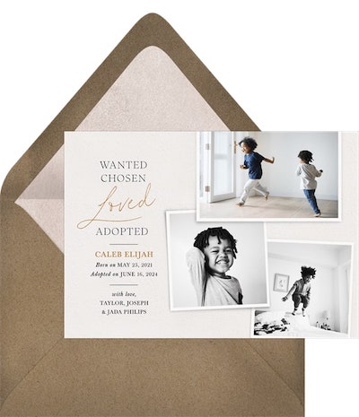 Adoption announcements: Loved Announcement