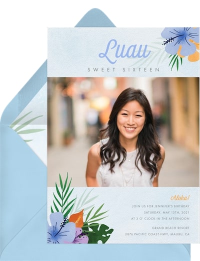 Luau Crown Invitation
