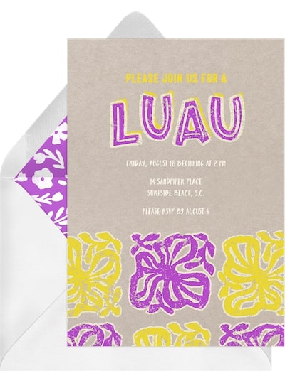 Luau Stamp Invitation