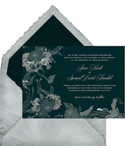 Luxe Dahlias Invitation