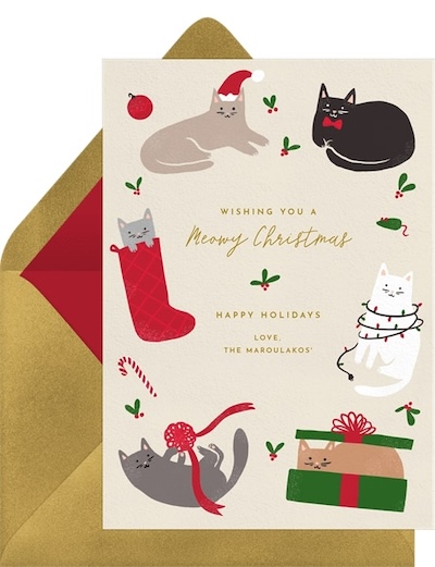 Meowy Christmas Card