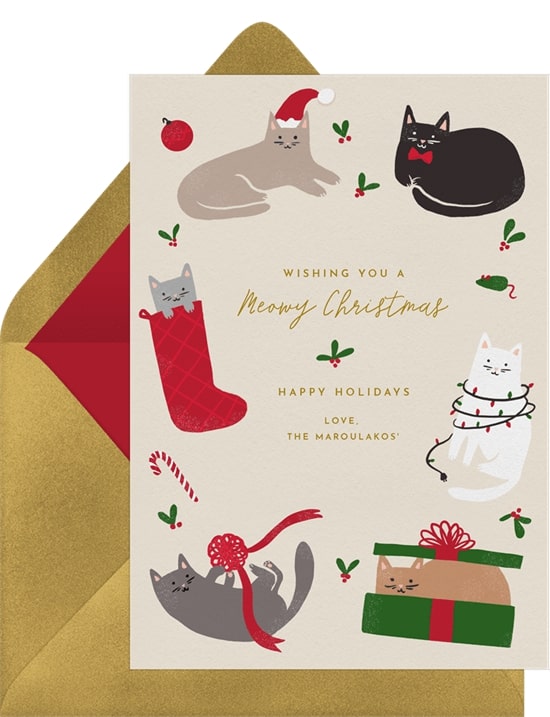 Meowy Christmas Card