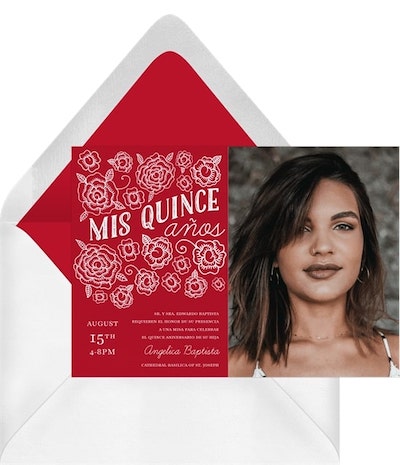 Vintage birthday: Mis Quince Años Invitation