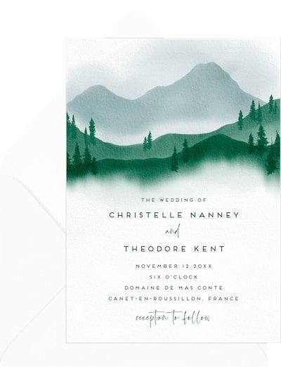 Misty Mountains Invitation