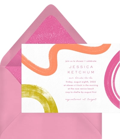 Summer bridal shower themes: Mod Mood Invitation