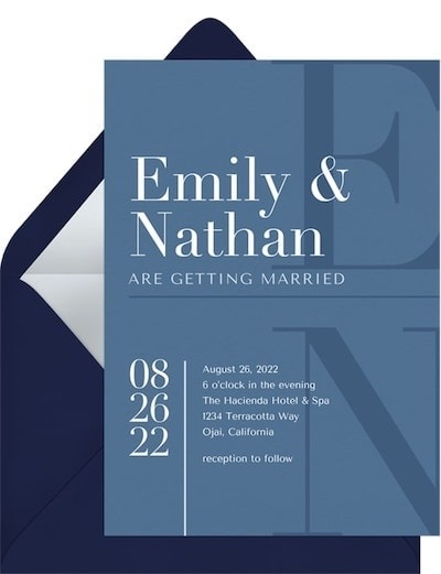Best wedding colors: Mod Trendy Tones Invitation