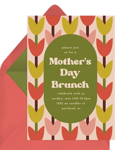 Mod Tulips Invitation