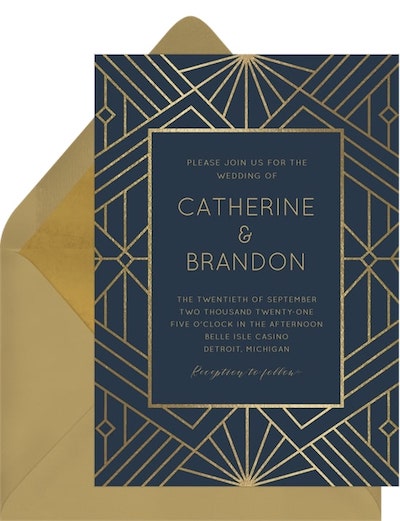 Modern Art Deco Invitation