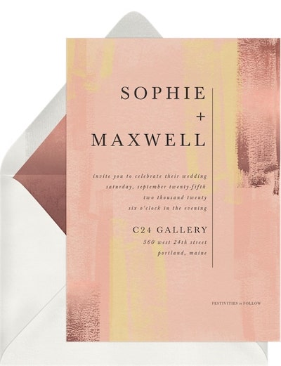 Modern Brushstrokes Invitation