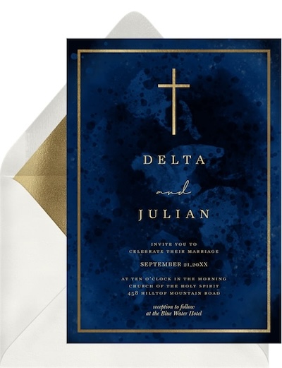 Modern Cross Invitation
