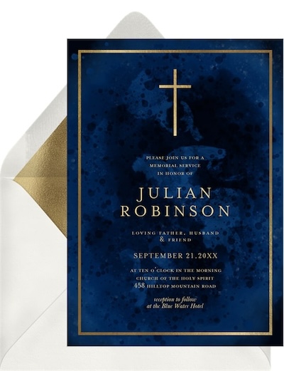 Modern Cross Invitation