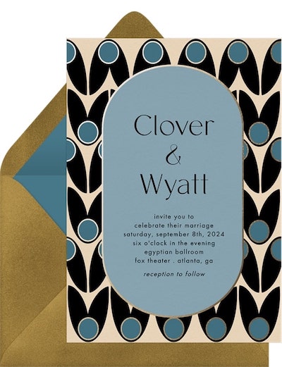 Modern Deco Inspired Invitation