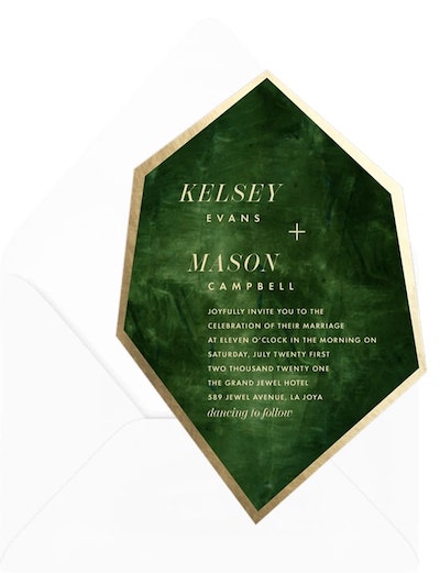 Modern wedding decor: Modern Gemstone Invitation
