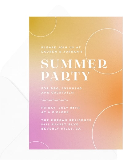 Modern Gradient Invitation