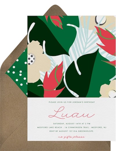 Christmas theme ideas: Modern Graphic Tropics Invitation