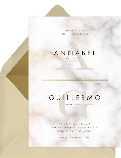 Modern Marble Texture Invitation