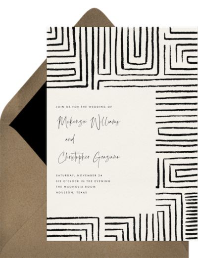 Modern Maze Invitation