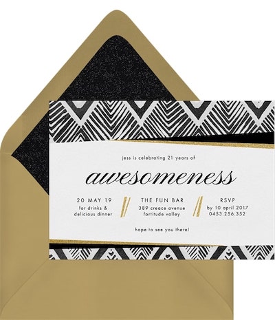 Modern Modcloth Invitation