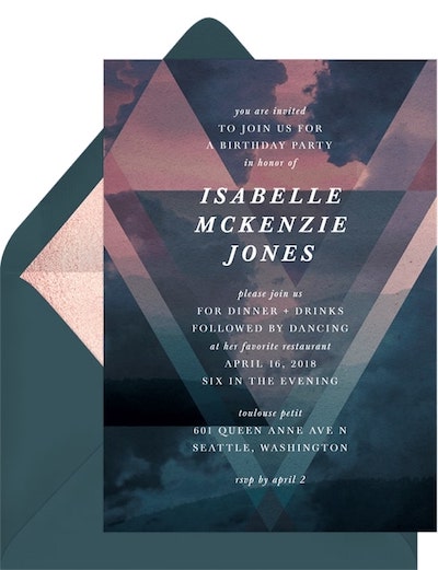Modern Mountains Invitation