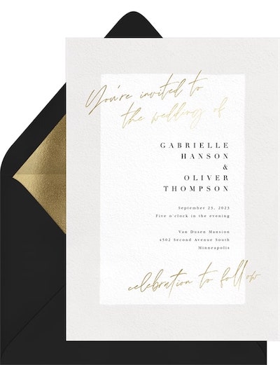 Modern wedding decor: Modern Slanted Script Invitation