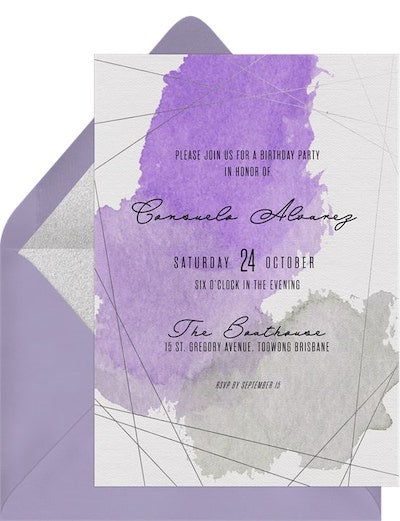 Modern Watercolor Invitation