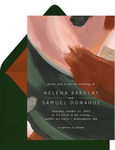 Moody Brushstrokes Invitation