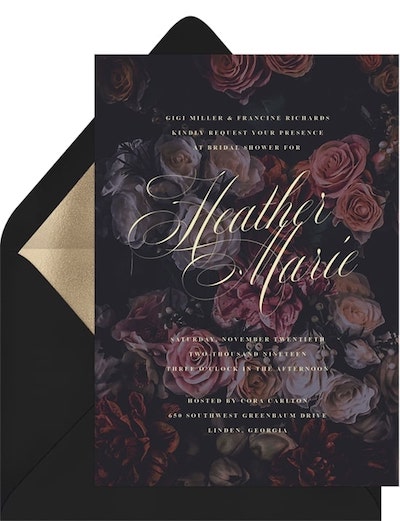 Moody Florals Invitation
