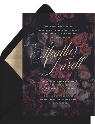 Moody Florals Invitation